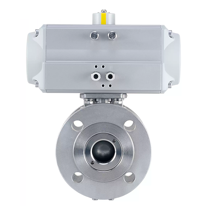 Pneumatic V-Type Ball Valve with Flanged Ends